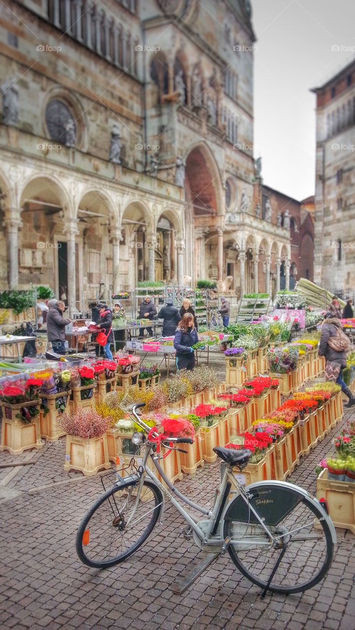 Street flower market