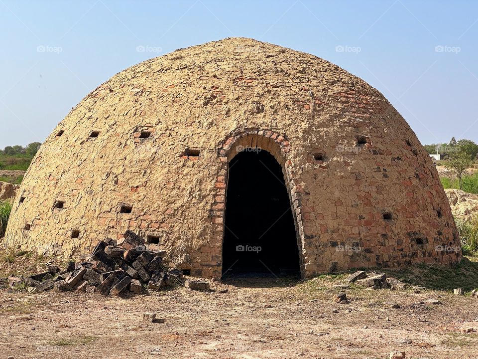 Traditional Bhatti for making coal