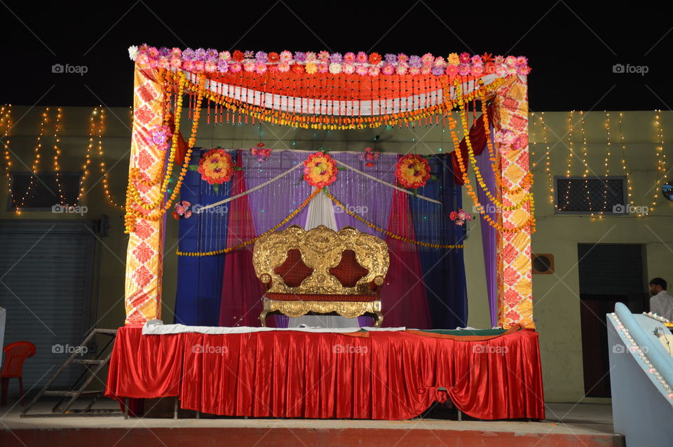 Stage,it is the best place for marriage ceremony to Dulha and Dulhan.