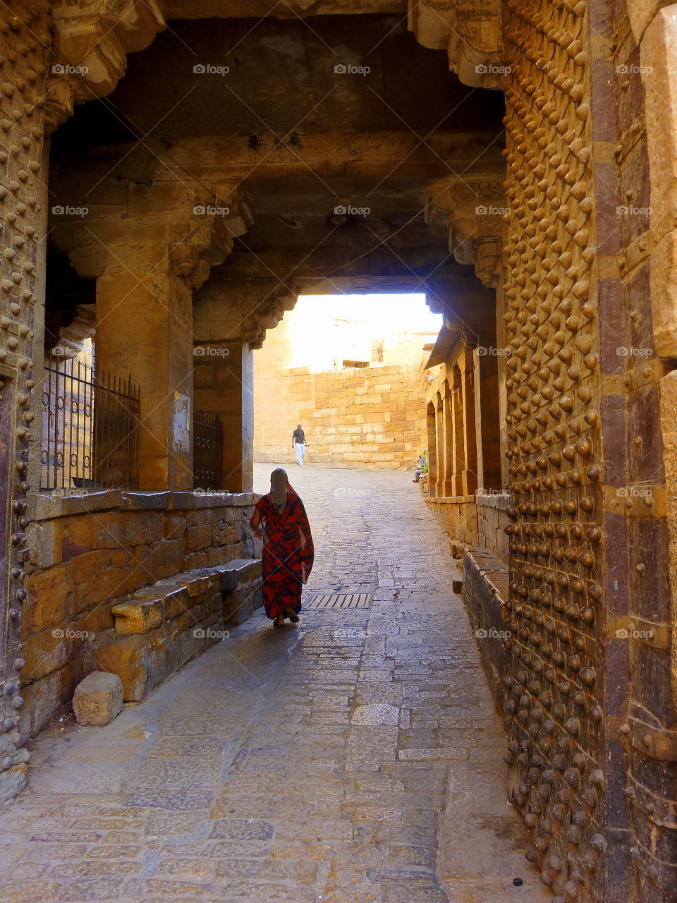 indian woman in a gallery