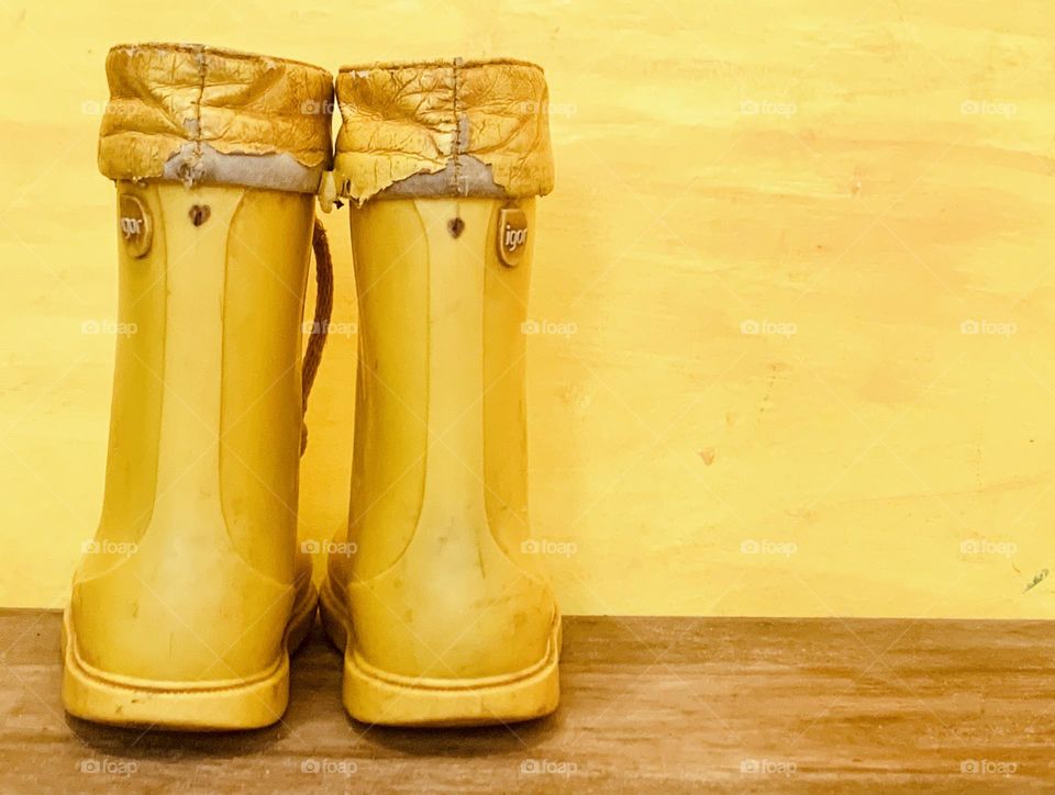 Yellow boots