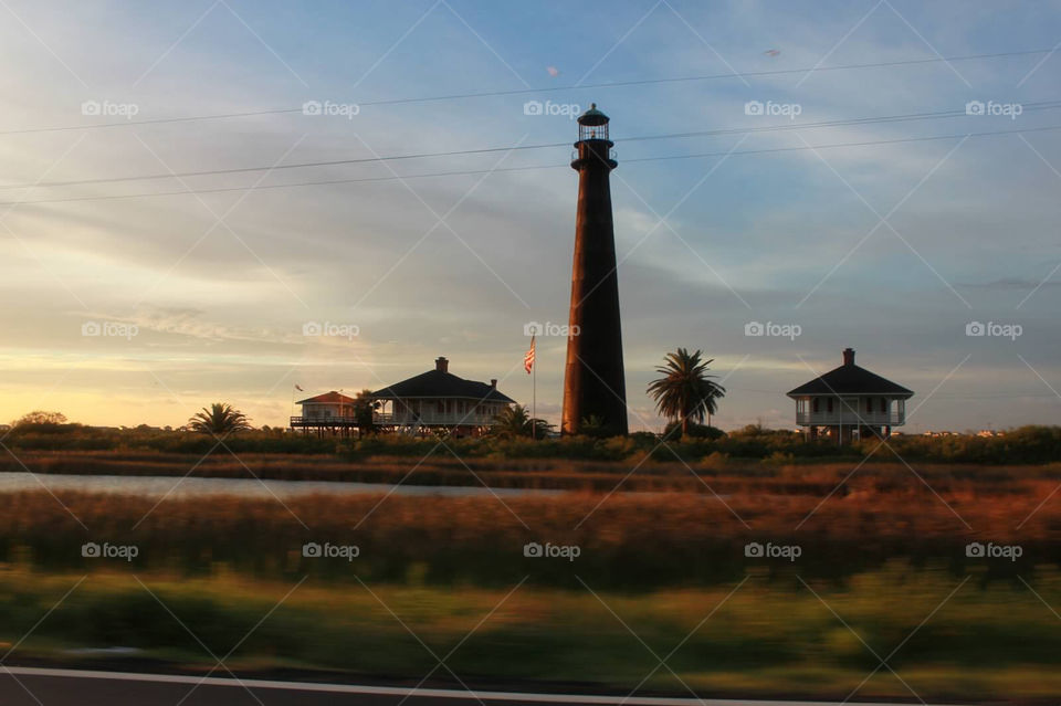 No Person, Lighthouse, Sunset, Sky, Travel
