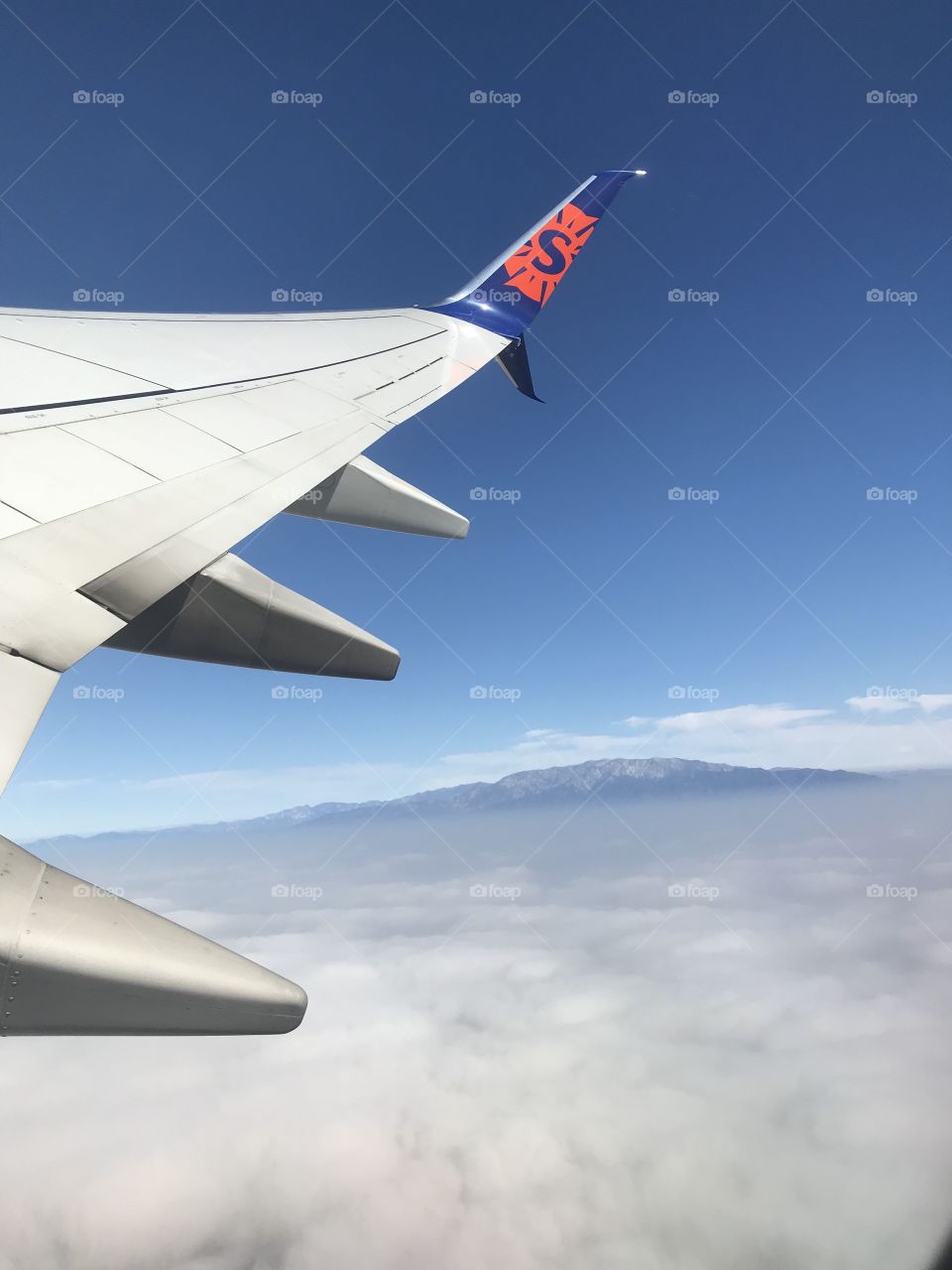 Mountain on the horizon.