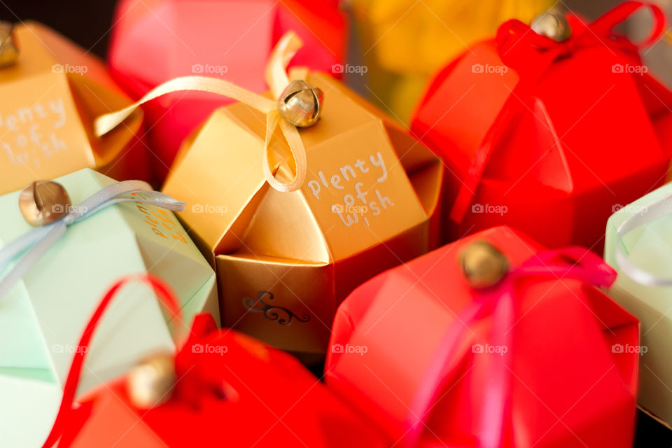 Close-up of gifts