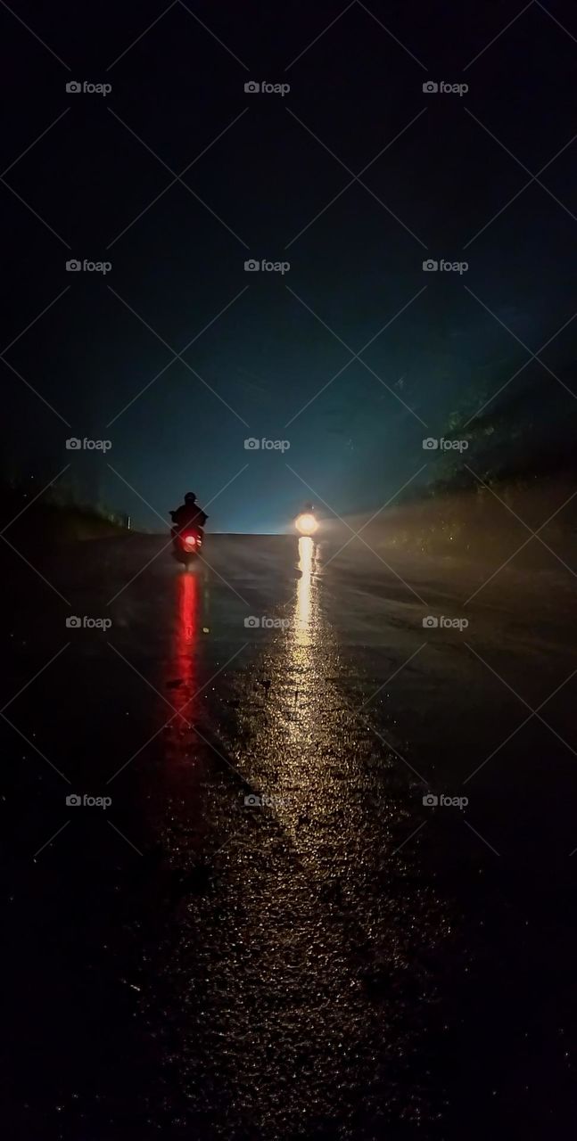 Rainy day ..night time Road view 2