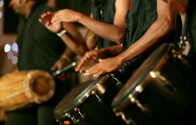 There is no music unless the drum.