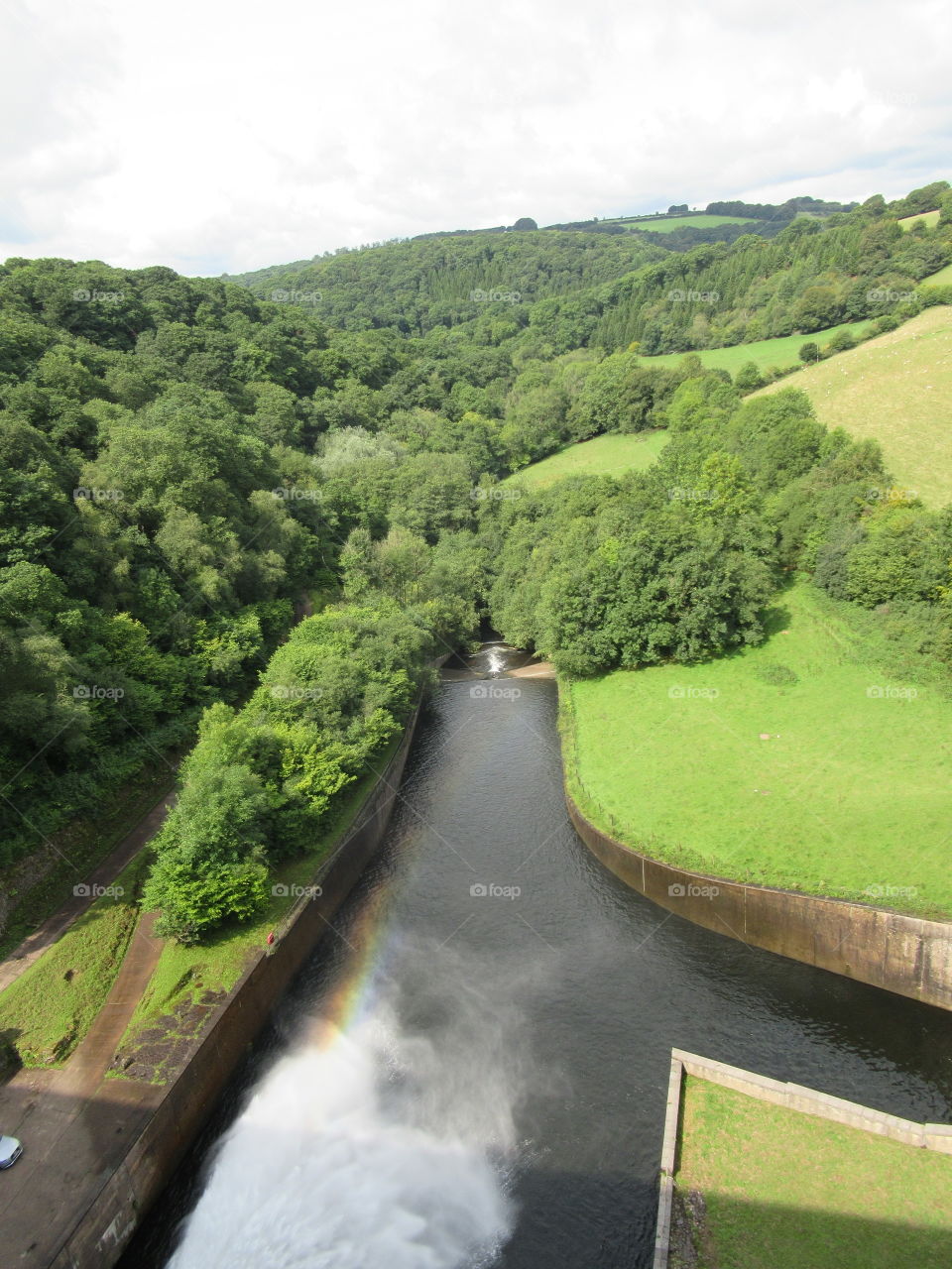 Wimbleball dam Exmoor surrounded by beautiful countryside