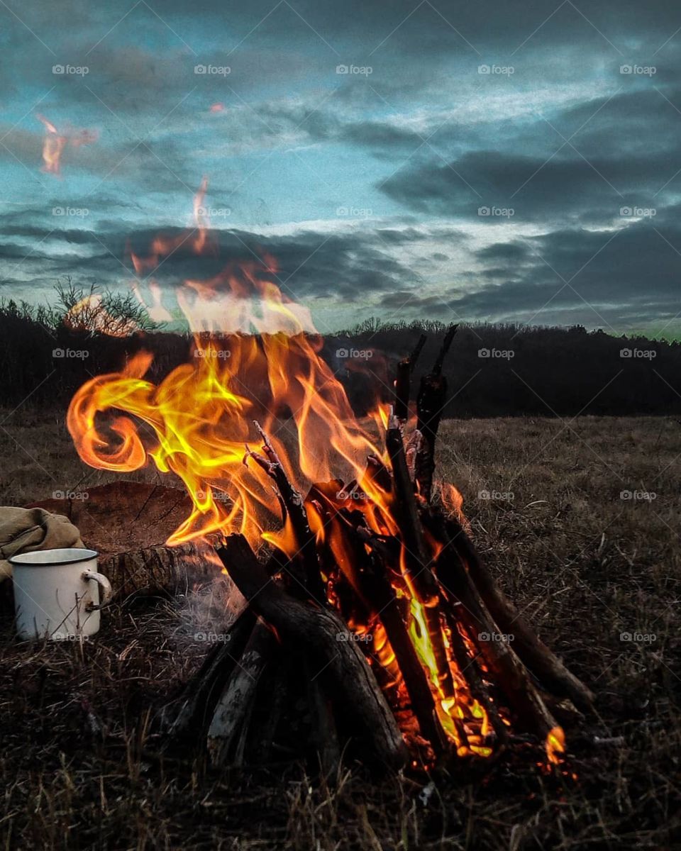 Flame, Smoke, Bonfire, Campfire, Burn