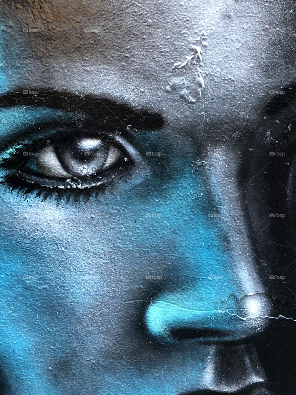 Graffiti portrait of a woman 