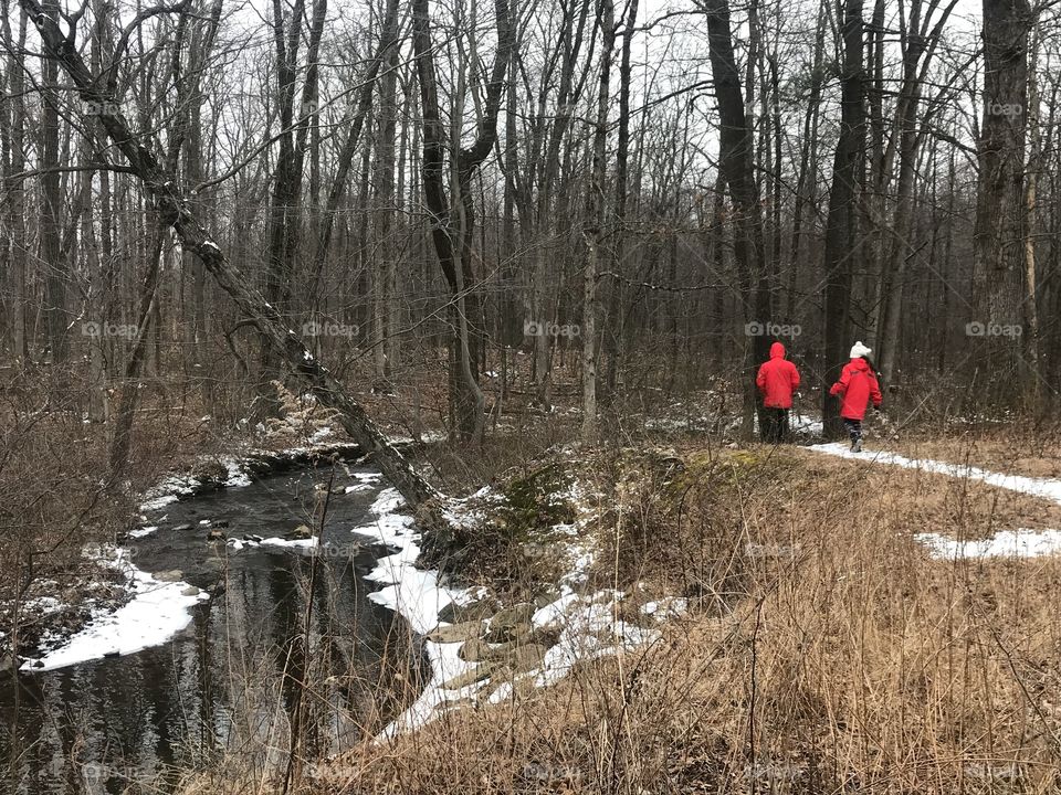 Father daughter river walk 