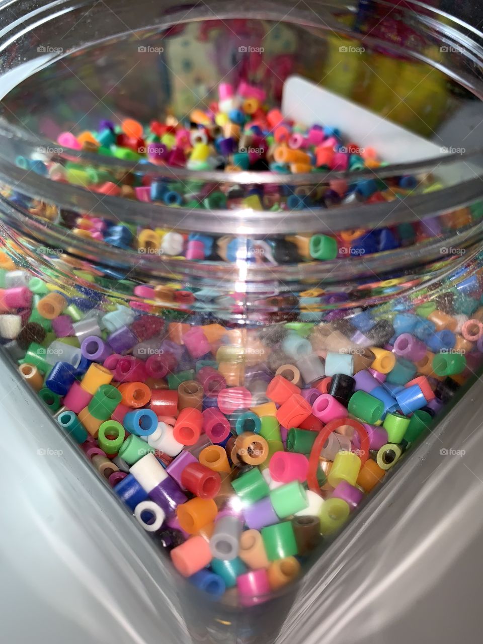 big jar of multicolored mosaic