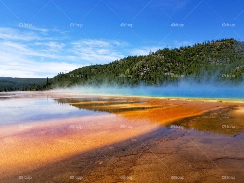Scenic view of hotspring