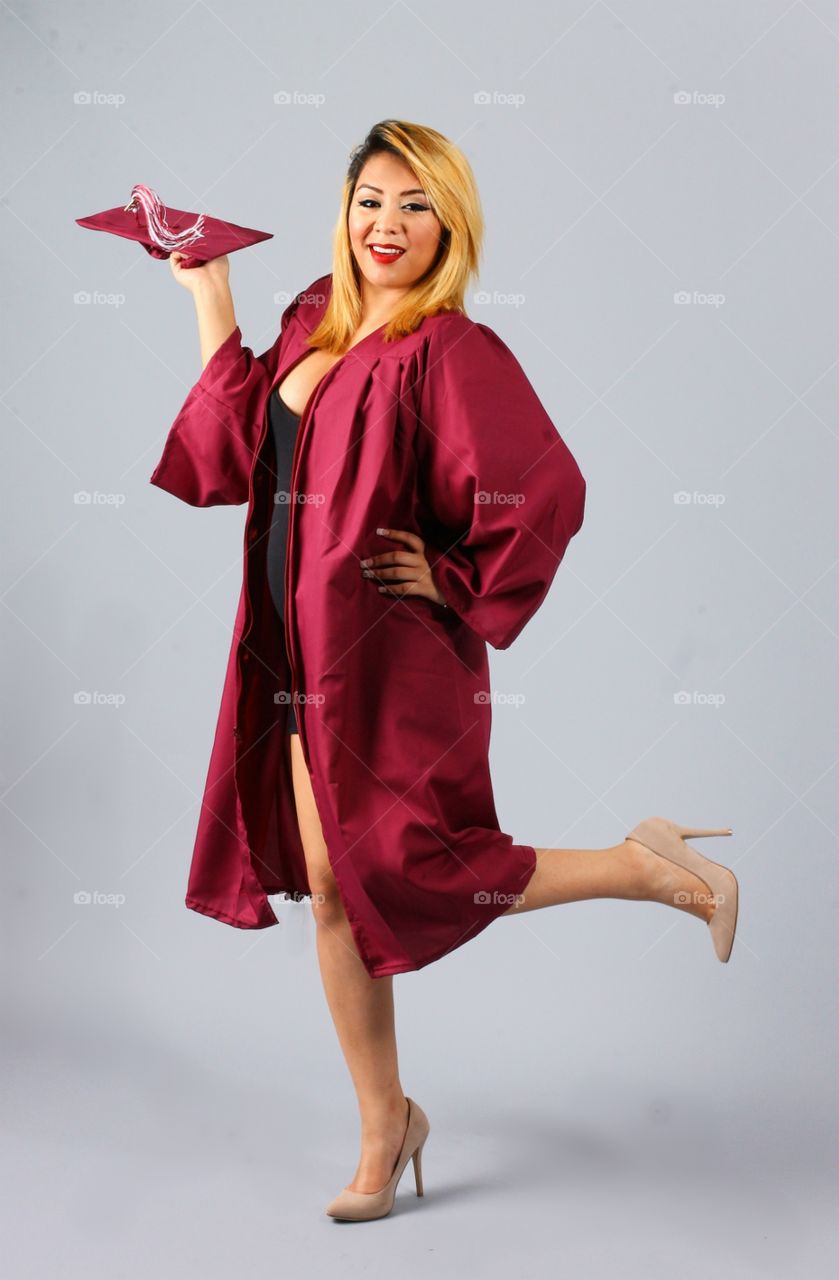 The University Grad. Happy Female Grad