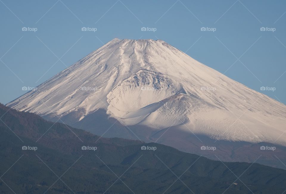 Beautiful Fuji mountain in blue sky day