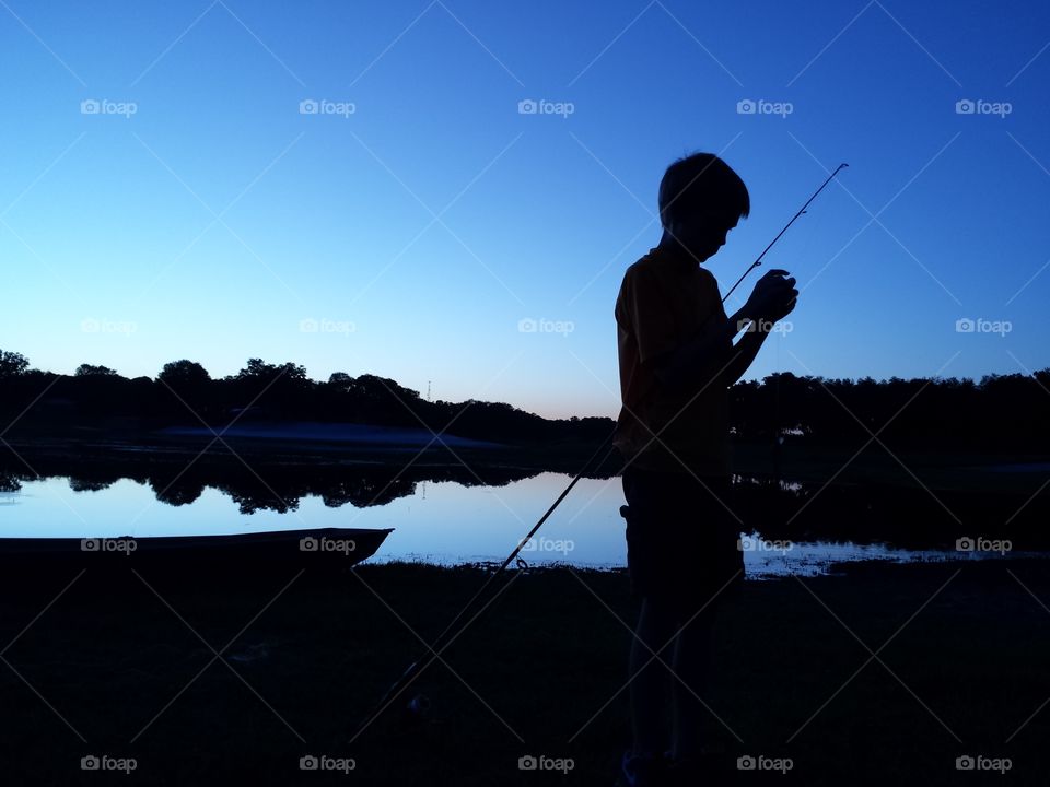baiting. evening fishing