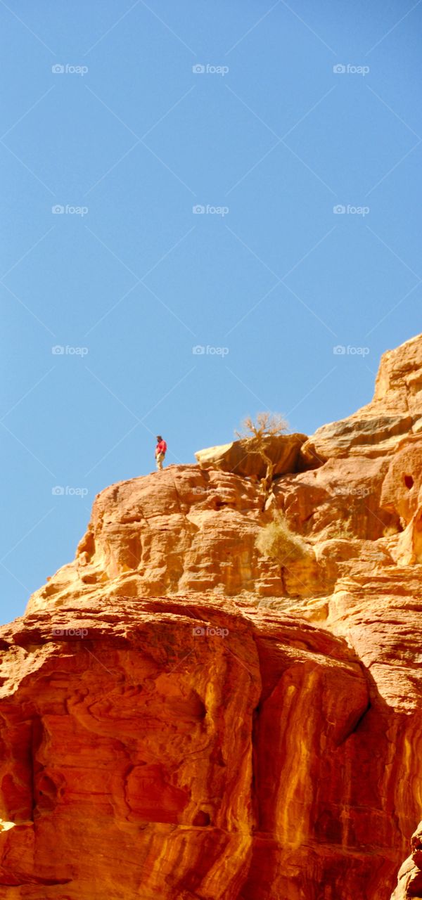 Walking on sunshine (or a mountain). Picture taken in Petra, Jordan 