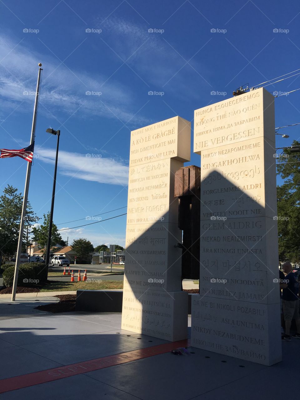 We will never forget. 9/11 memorial in NC
