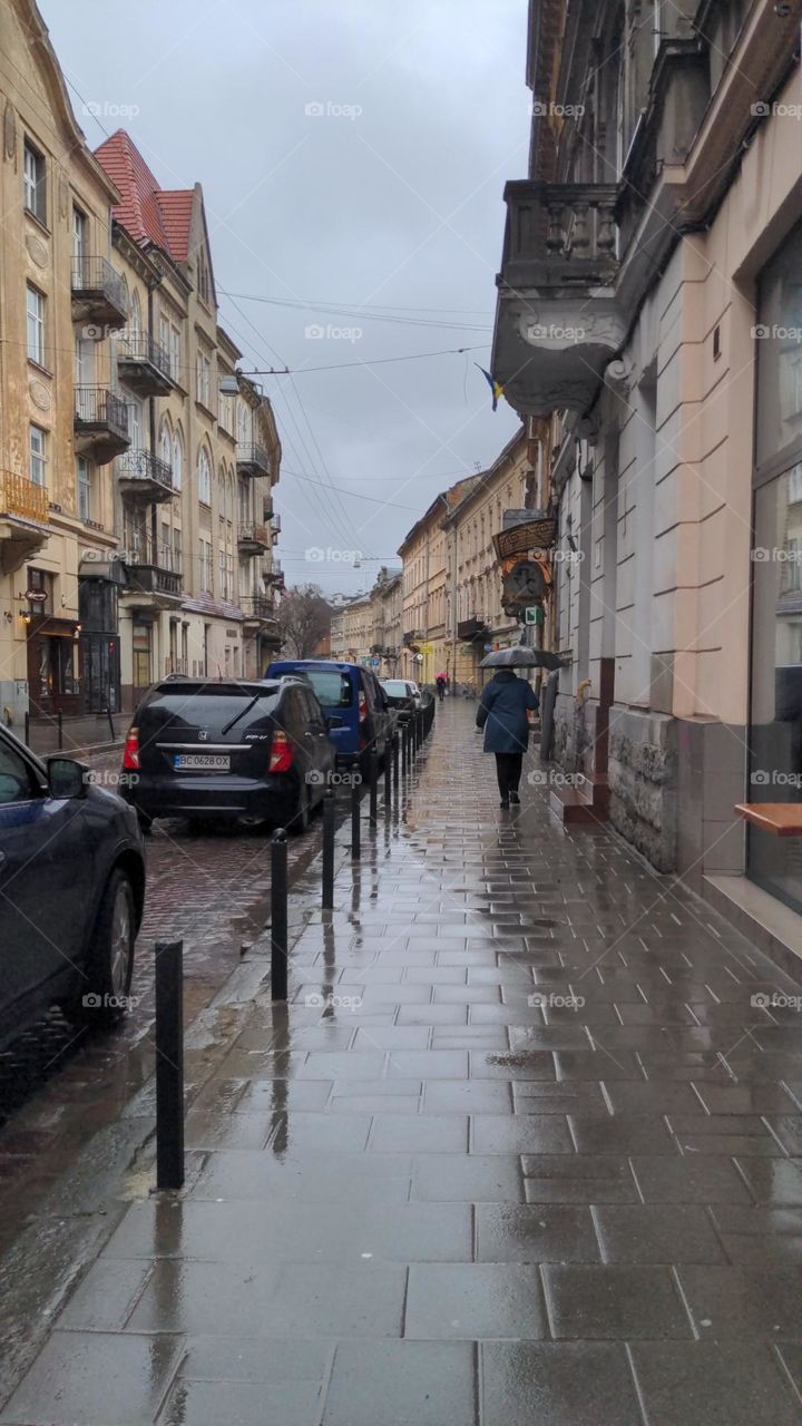 Rainy day in Lviv
