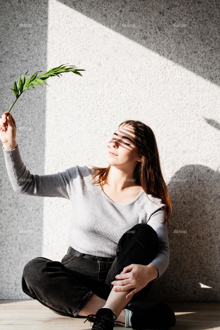 creative portrait with shadows