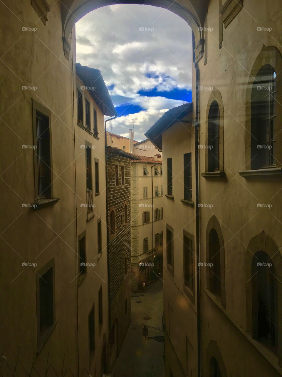 The medieval view of a medieval village from a museum in Tuscany. Dreamscapes can be found on every corner. 