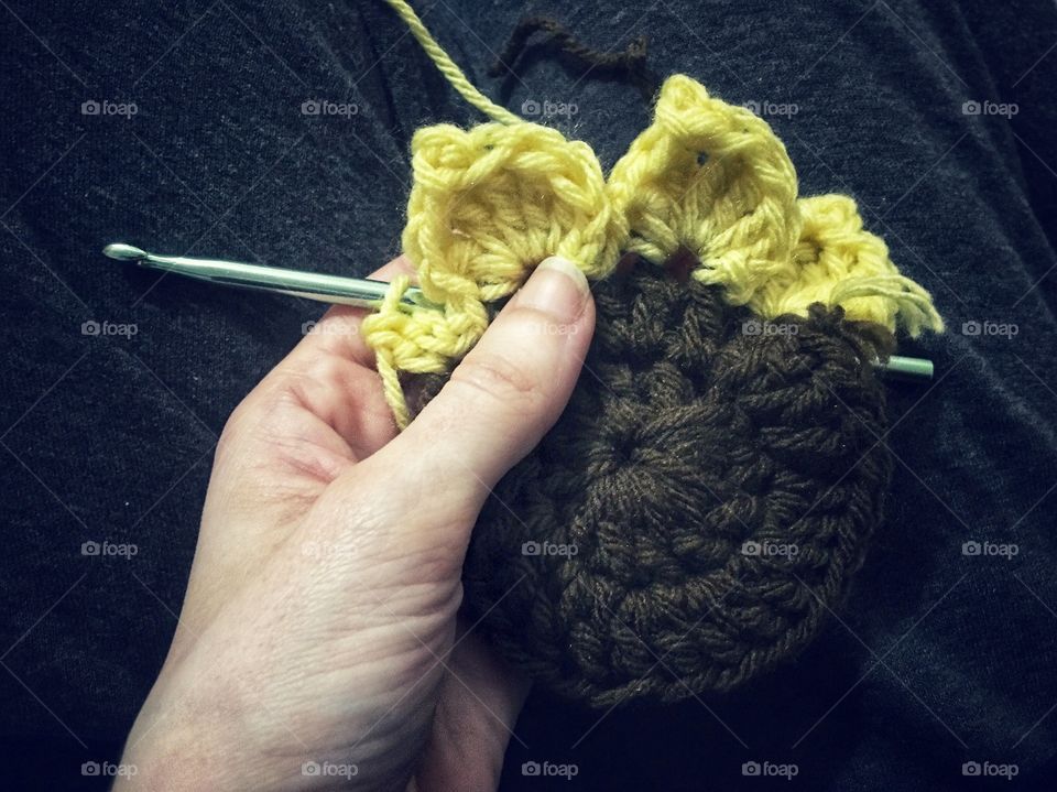 Nothing like relaxing with yarn in hand using your imagination to create something wonderful 