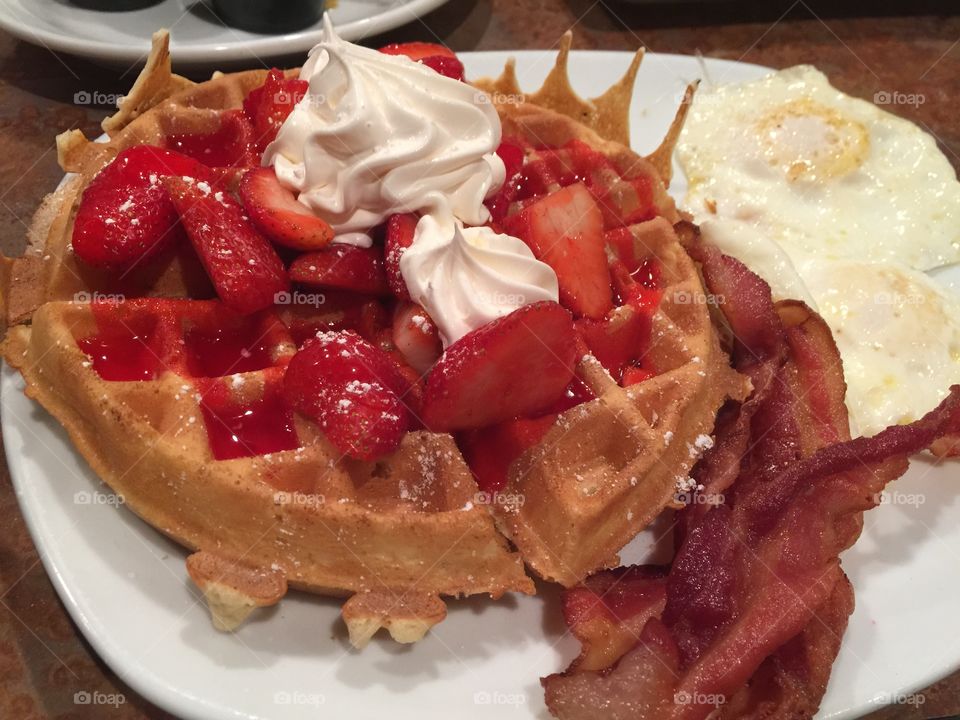 Strawberry Waffles 