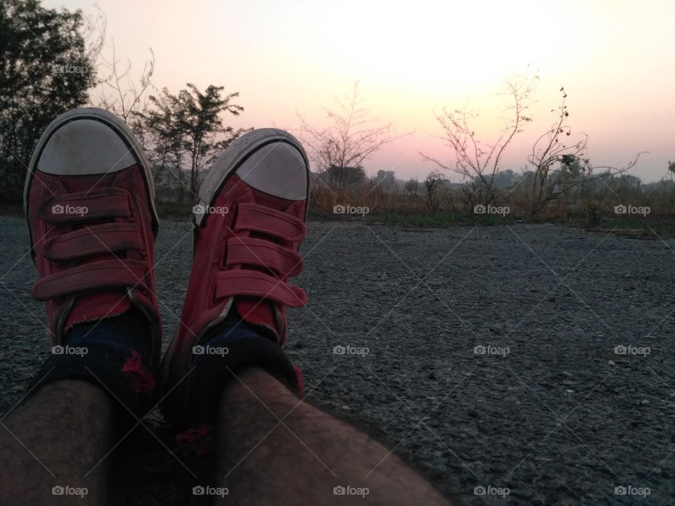 sunrise with my shoes..