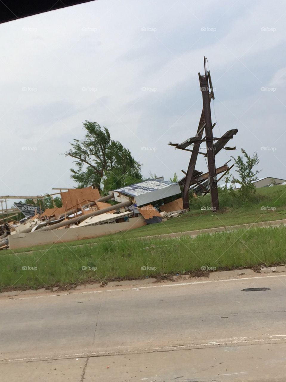 Tornado Devastation in Oklahoma . Business and homes wiped out! 