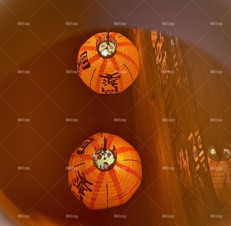 Lantern reflection in sweet soup