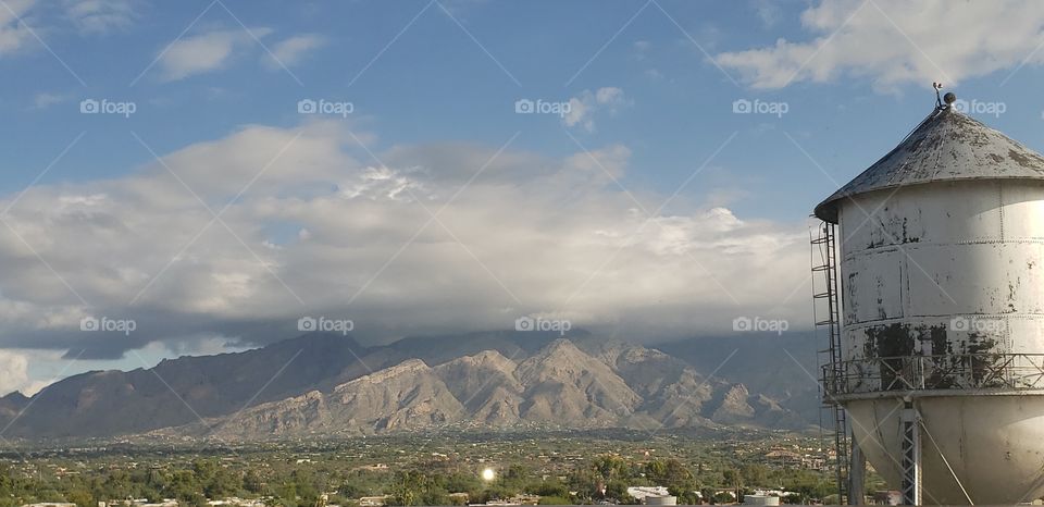 clouds over the mountains