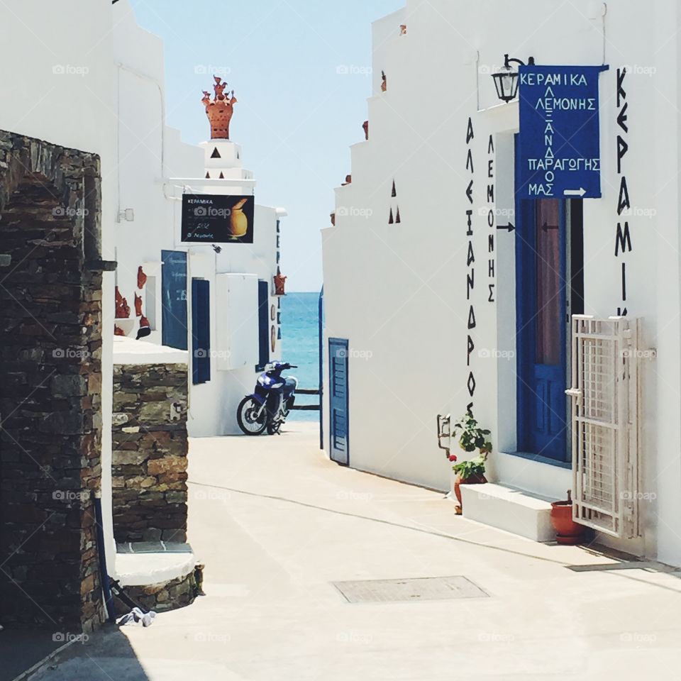 Exploring a town in Sifnos Greece