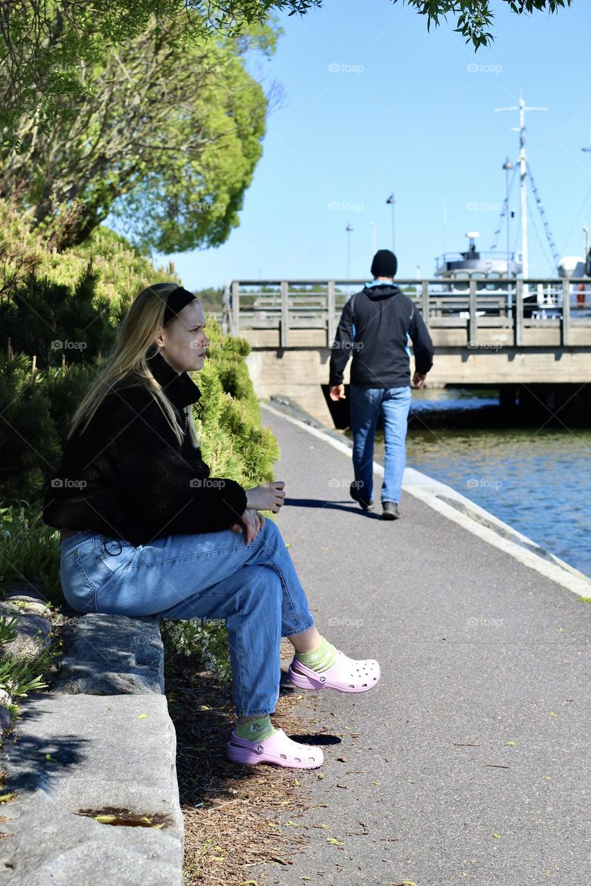 On a stroll by the sea at Vuosaari, Helsinki, Finland