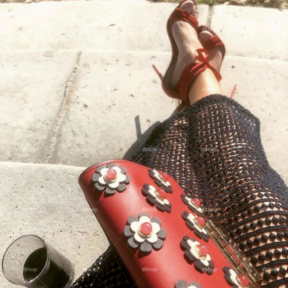 Red and blue and fashion in Paris 