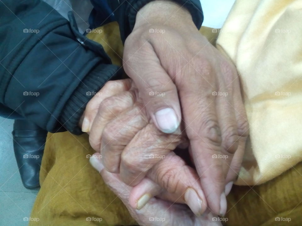 Holding hands together