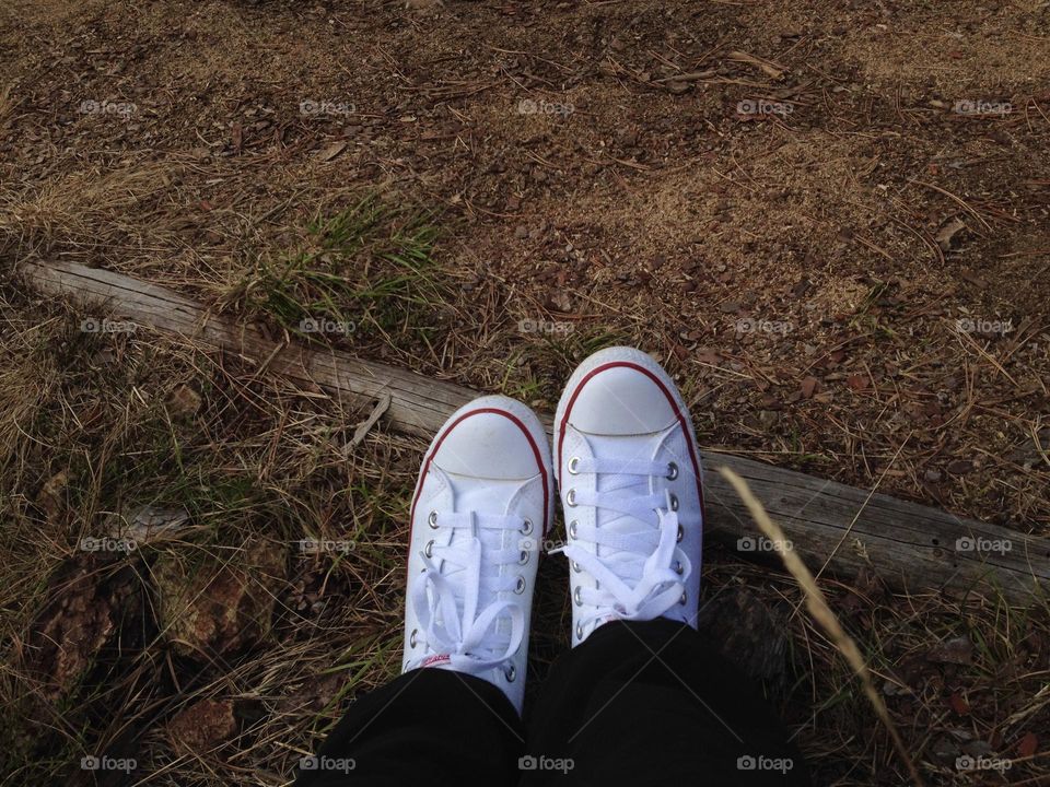 White snickers ready for hiking