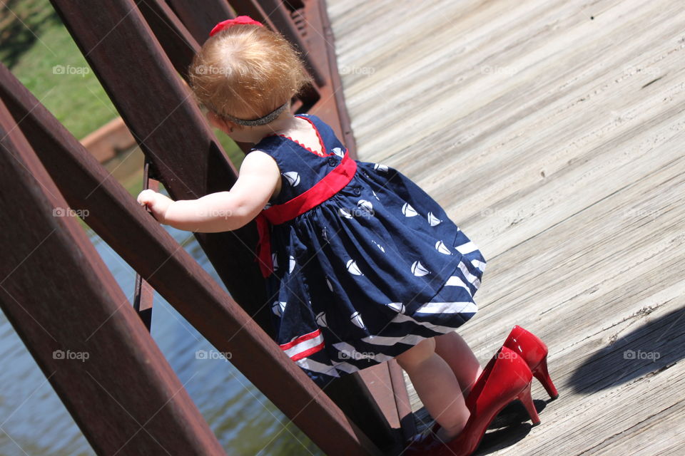 Daughter in Moms
 High Heels 