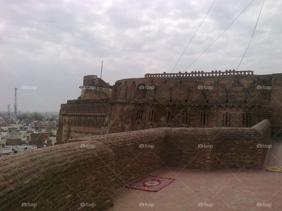 on the top of ancient fort of city Bathinda.