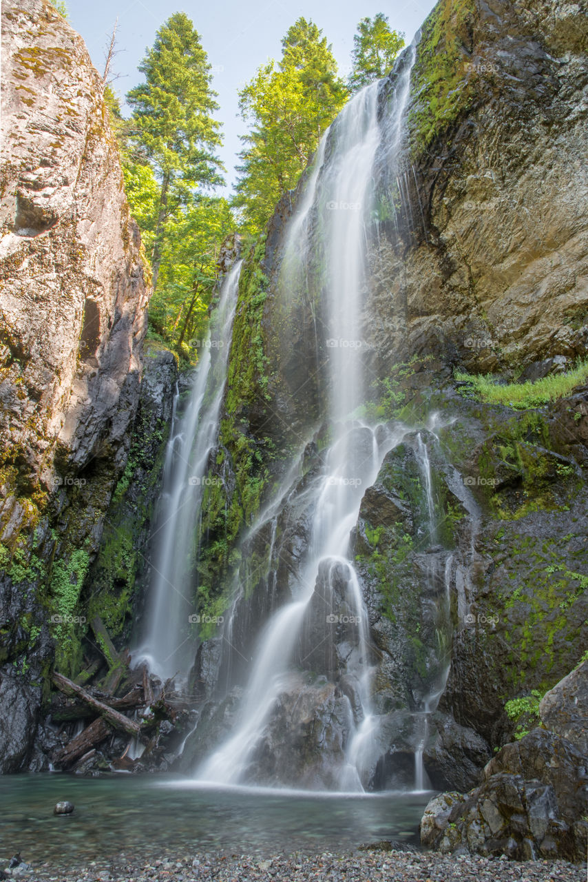 Henline Falls in the Willamette National Forest in Oregon