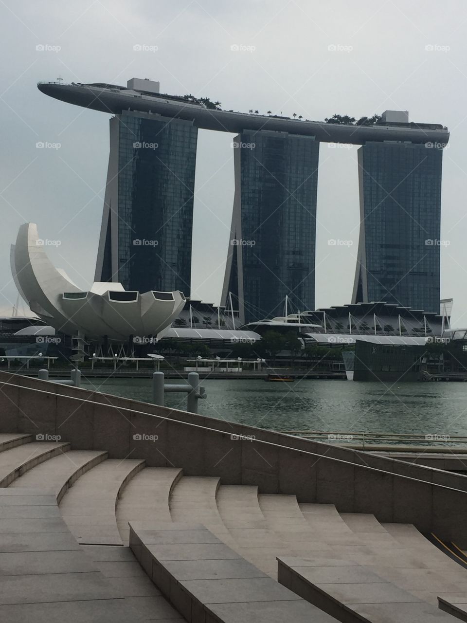 Singapore. Marina Bay Sands hotel, casino and the arts and science museum 