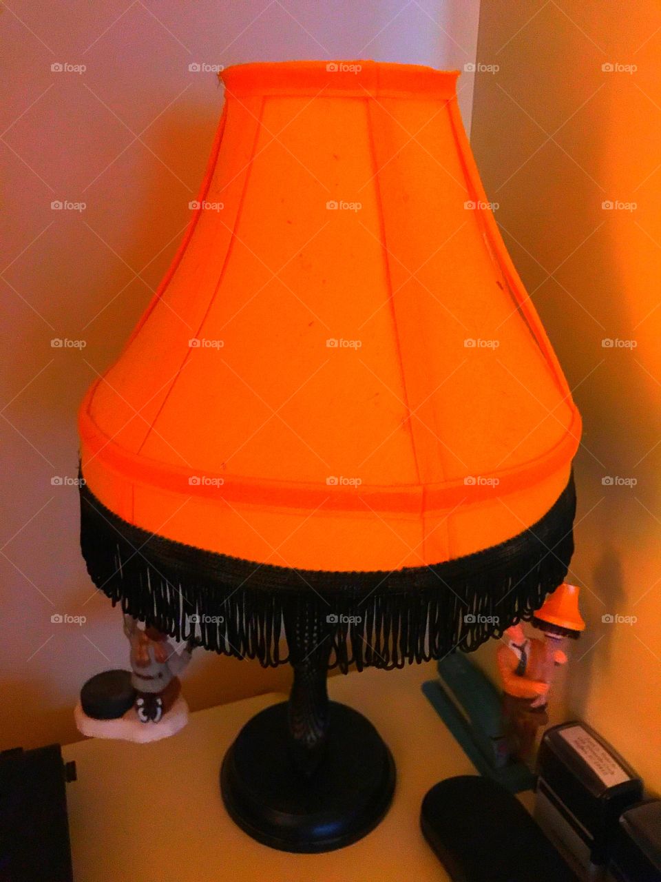 Orange lamp shade 