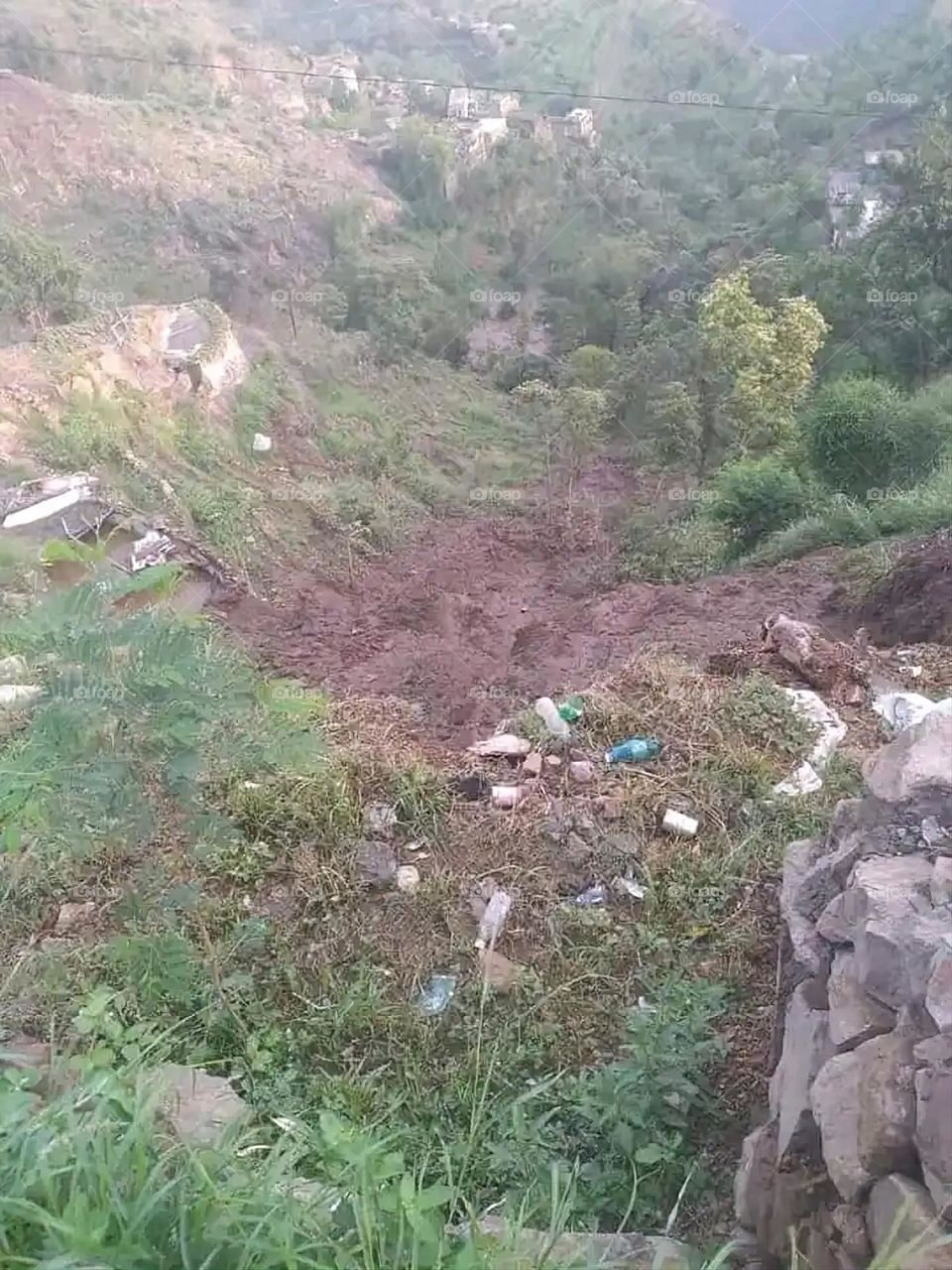 Glory be to God, the magnificent and picturesque view and the natural green trees are a view that is nothing more wonderful than it