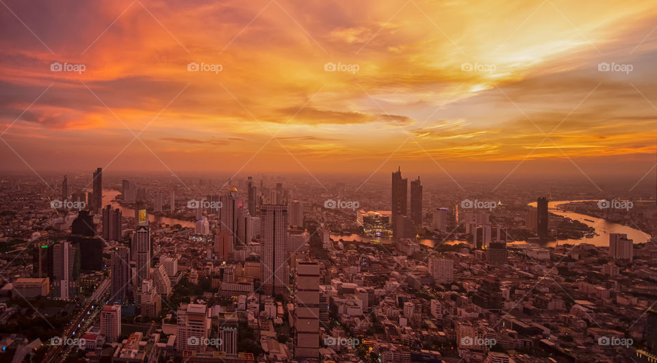 Texture of buildings in Bangkok Thailand