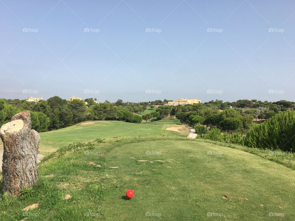 Golf course with view 