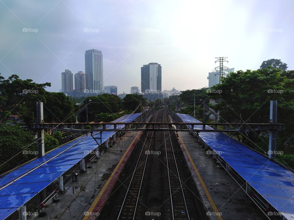 Commuter train railway