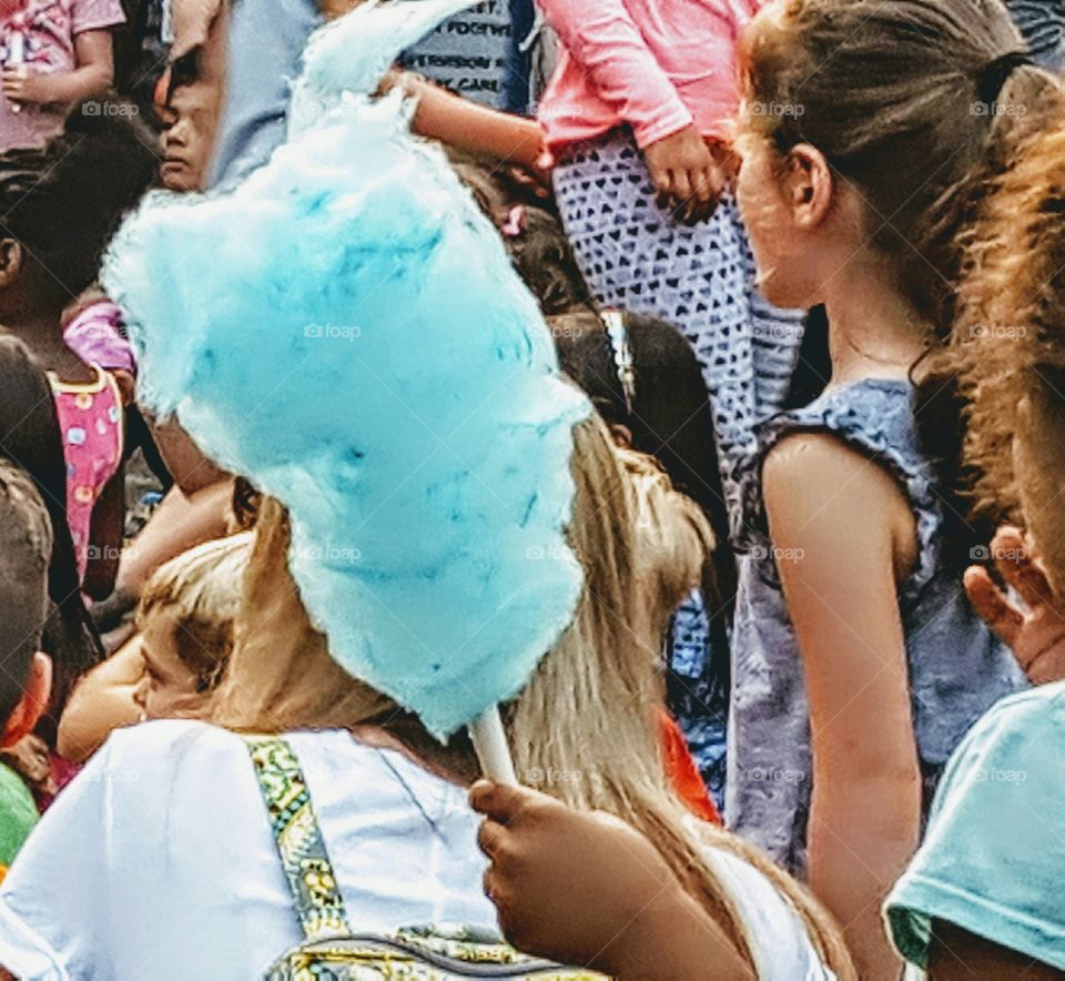 Girl Holding Cotton Candy
