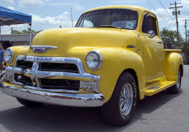 vintage truck. at the car show 