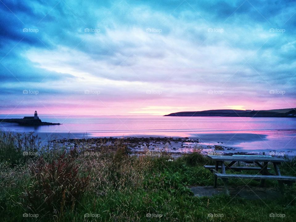 Beautiful coastal sunset