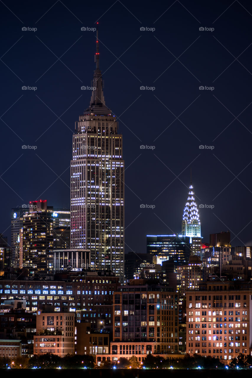 Empire State Building in darkness