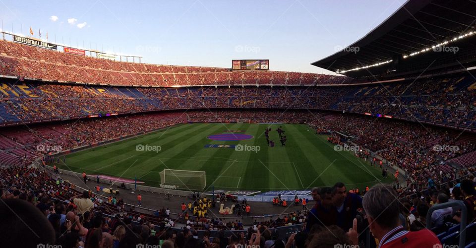 barcelona spain camp nou stade de football by sers