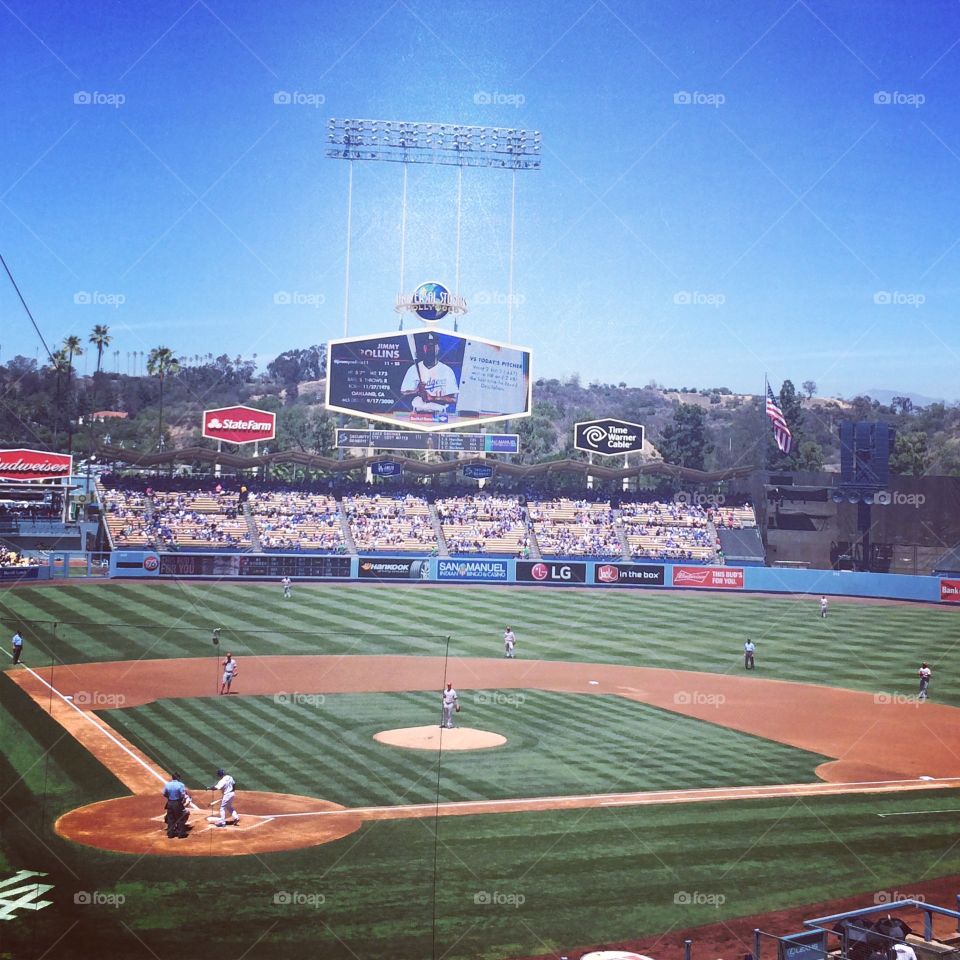 Los Angeles Dodgers field and game
